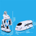 Dowellin 2 In 1 Electric Transformation Train Robot with Music